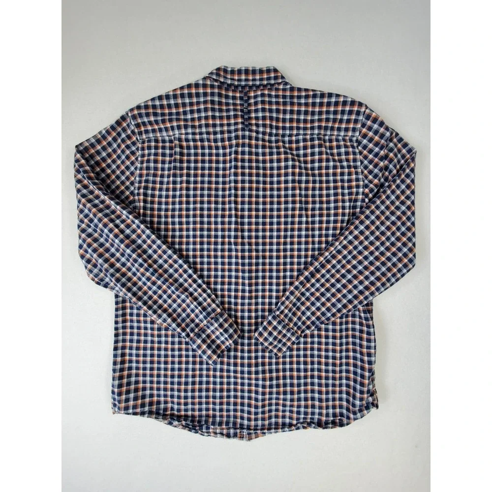 Banana Republic‎ Luxe Flannel Slim Fit Plaid Button Down Shirt Men's Large